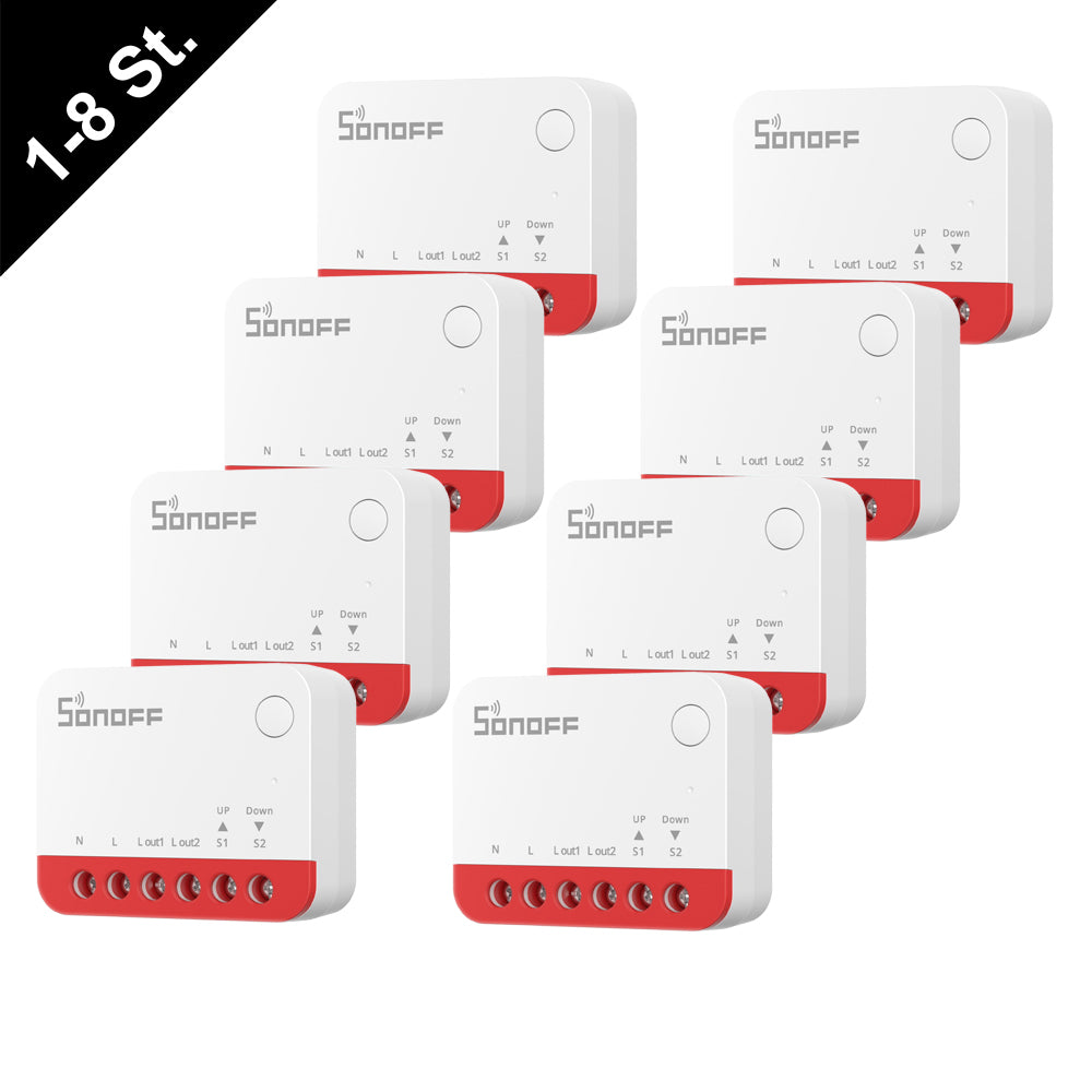 SONOFF Matter Slimme Rolgordijnschakelaar MINI-RBS, 2,4 GHz Wi-Fi, Mini Formaat, Procentuele Bediening, Ondersteuning voor Alexa/Google Home /HomeKit/Home Assistant, Nulleider Vereist, Set van 4 SONOFF Matter Slimme Rolgordijnschakelaar MINI-RBS, 2,4 GHz Wi-Fi, Mini Formaat, Procentuele Bediening, Ondersteuning voor Alexa/Google Home /HomeKit/Home Assistant, Nulleider Vereist, Set van 4