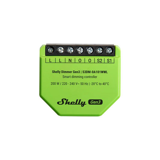 Shelly Dimmer Gen3 ESP-Shelly-C3 Wi-Fi Bluetooth Smart Controller MQTT WebSocket