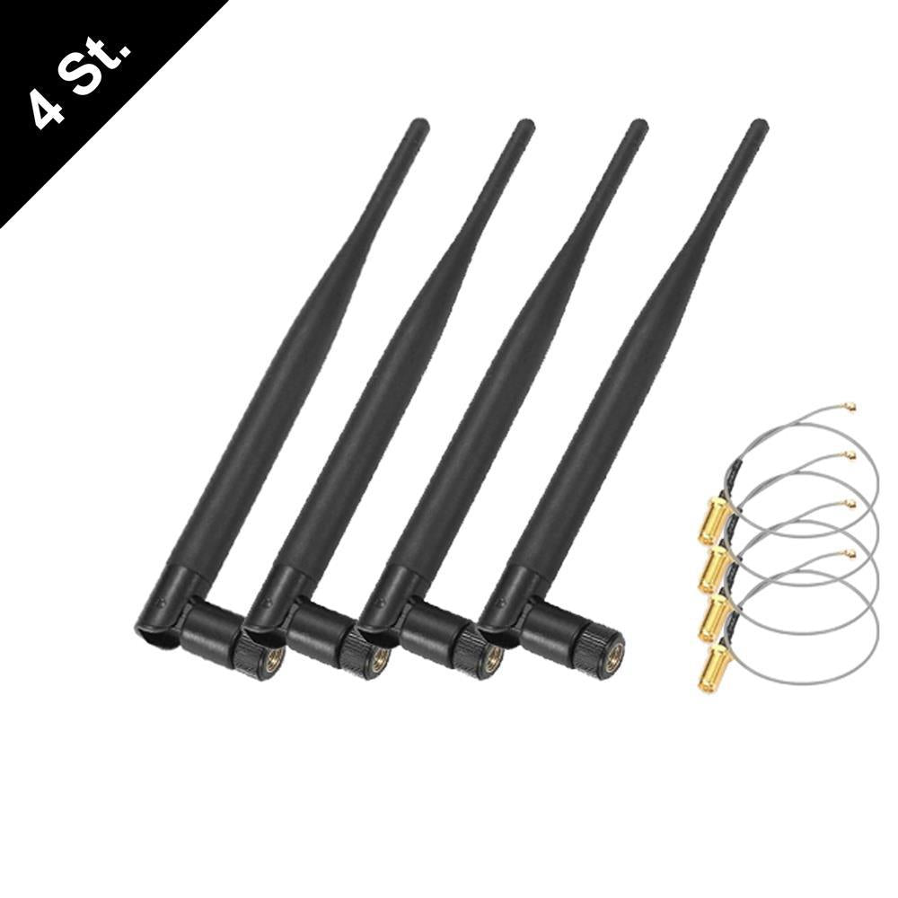 6dBi ANTENNA + cable RP-SMA U-FL 2.4G 5Ghz WLAN dual band Fritz!Box Speedport NEW