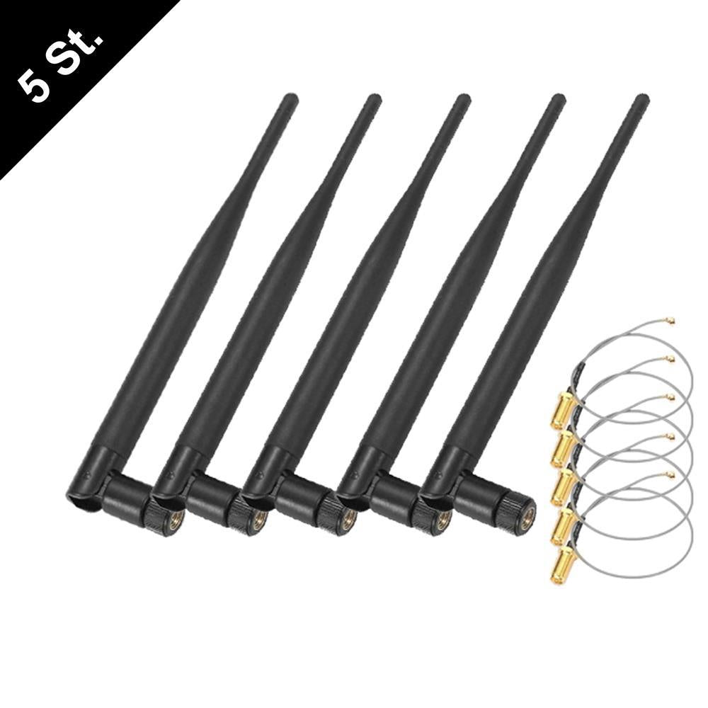 6dBi ANTENNE + Kabel RP-SMA U-FL 2,4G 5Ghz WLAN Dualband Fritz!Box Speedport NEU