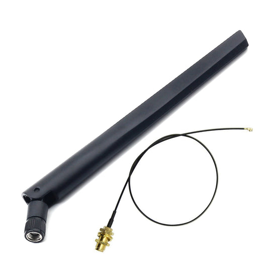 WIFI ANTENNE 6dBi + Kabel RP-SMA M.2 IPEX MHF4 U.fl 2,4G 5,8Ghz Dualband NEU