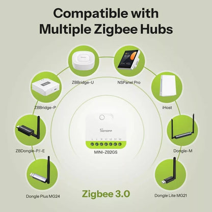 Sonoff MINI-ZB2GS MINI DUO 2-Gang Zigbee Smart Switch 16A ZHA Z2MQTT