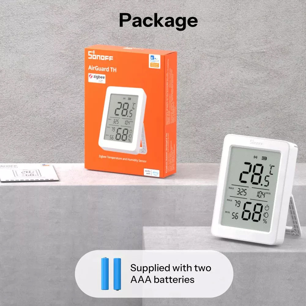 SONOFF AirGuard TH SNZB-02DR2 Zigbee Temperature Humidity Sensor 3.6 Zoll LCD