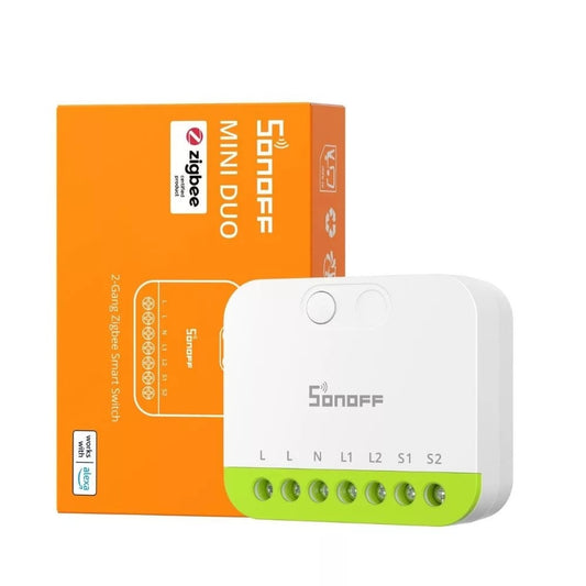 Sonoff MINI-ZB2GS MINI DUO 2-Gang Zigbee Smart Switch 16A ZHA Z2MQTT