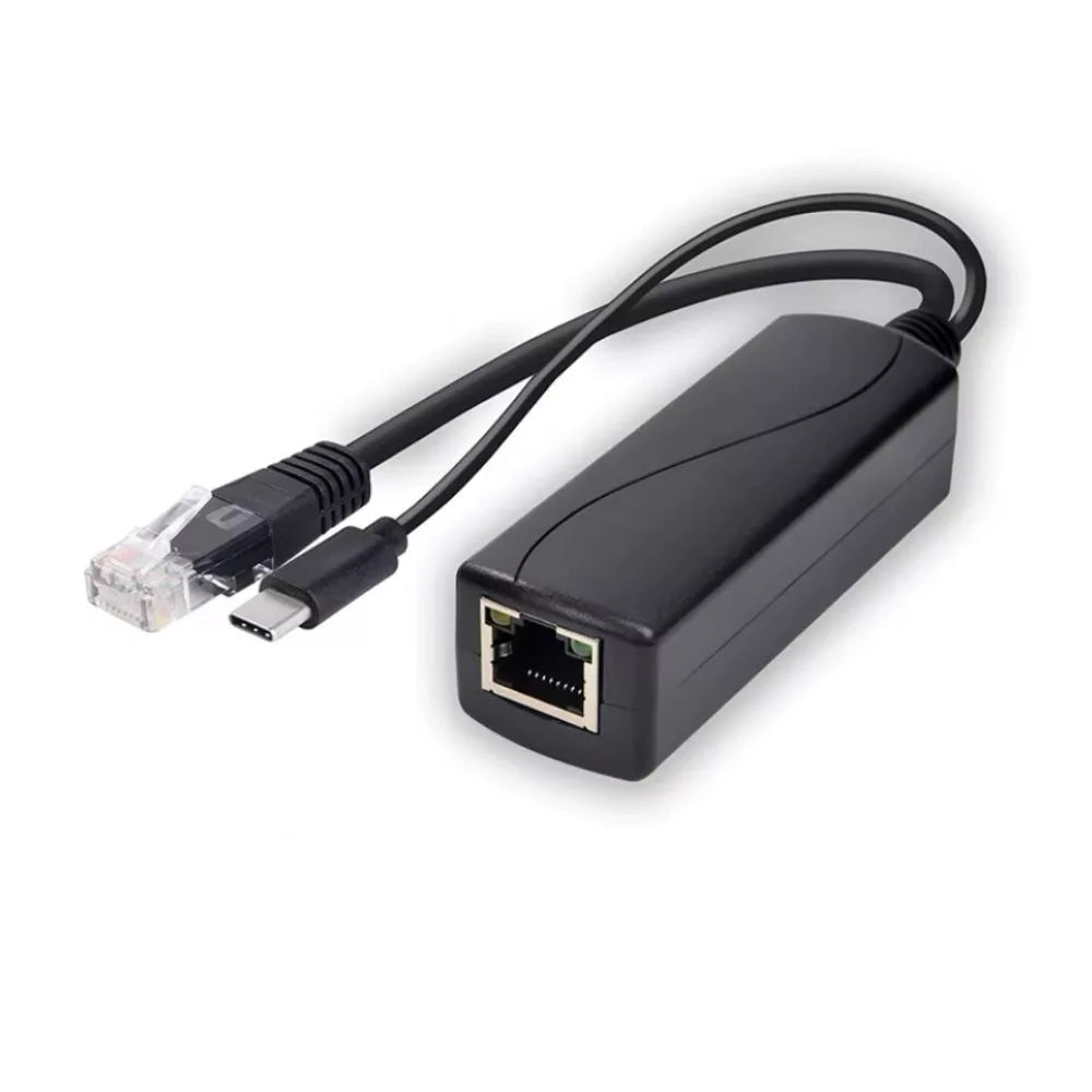 SMLIGHT PoE Splitter LAN Ethernet 100 Mbps + USB-C Power for Zigbee SLZB Dongle
