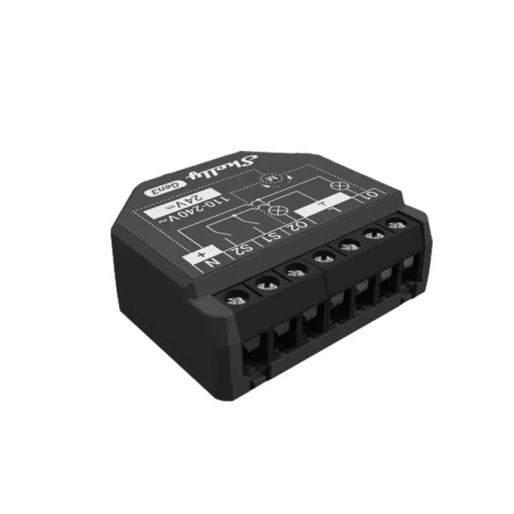 Shelly 2PM Gen3 WiFi 2-Kanal-Schalter mit Tasmota