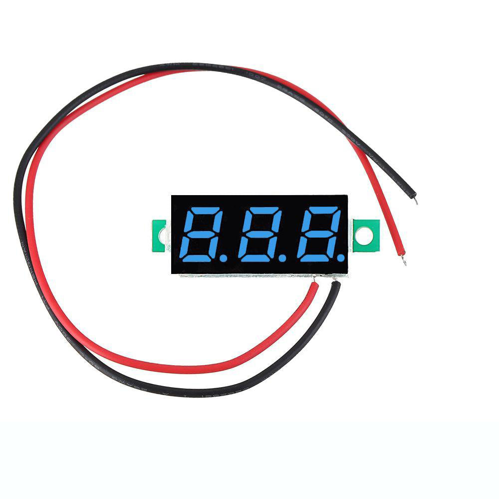 LED Voltmeter Voltage Digital Display 0.28 Inch 2.5V-30V - Various Colors - NEW