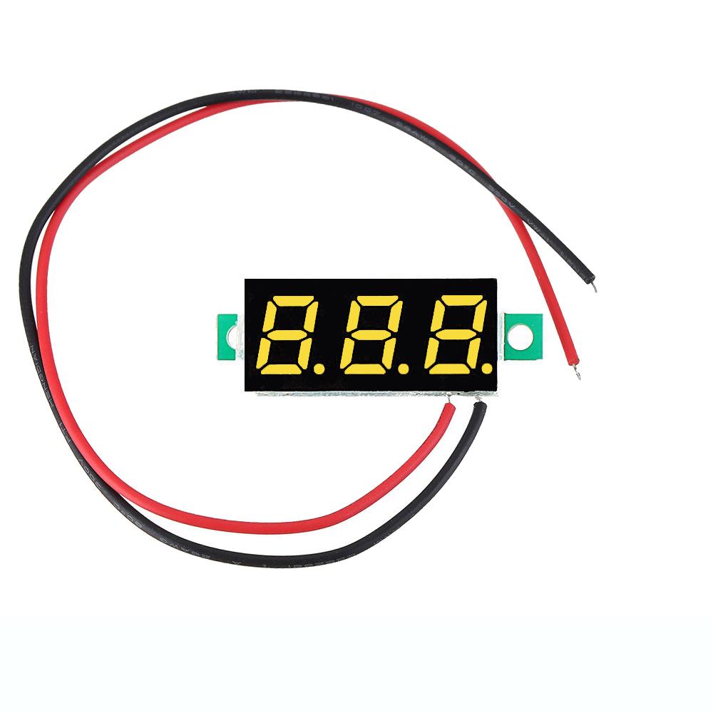 LED Voltmeter Spannung Digital Anzeige 0.28 Zoll 2,5V-30V - diverse Farben - NEU