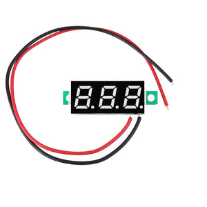 LED Voltmeter Voltage Digital Display 0.28 Inch 2.5V-30V - Various Colors - NEW