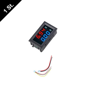 Geekcreit Mini Digital Voltmeter Ammeter DC 100V 10A Blue + Red Dual LED