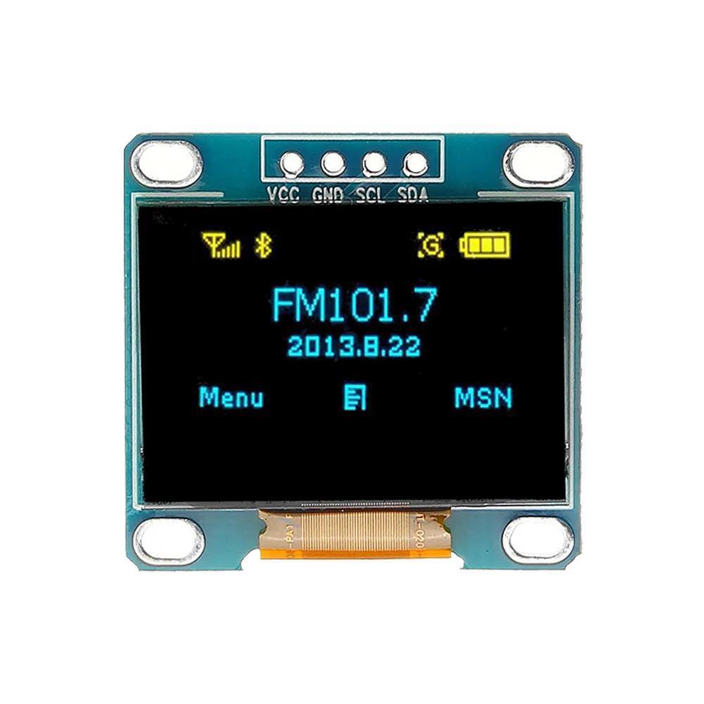 0,96 Zoll 2,44cm OLED Display 128x64 I2C/IIC Weiss/Blau/Gelb Arduino openDTU