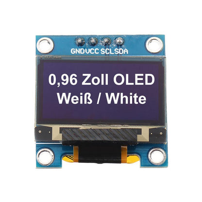 0,96 Zoll 2,44cm OLED Display 128x64 I2C/IIC Weiss/Blau/Gelb Arduino openDTU