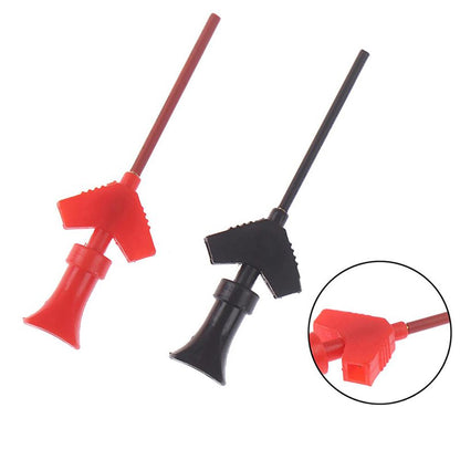 Cleqee 6x farbige SMD IC Test Haken Hook Clip Mini Grabbers Prüfspitze Dupont