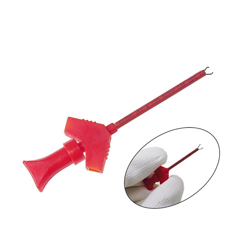 Cleqee 6x farbige SMD IC Test Haken Hook Clip Mini Grabbers Prüfspitze Dupont