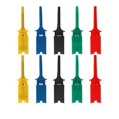 10x Colorful Test Hook Hook Clip Mini Grabbers SMD Logic IC Test Probe Test Tip