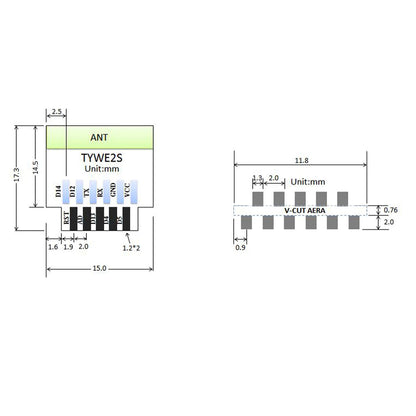 ESP-02S TYWE2S ESP8285 ESP8266 WiFi Module Arduino IDE Serial Board Tasmota 15