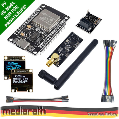 OpenDTU Hoymiles DIY Kit Display SSD1306 ESP32 NRF24L01+ Antenne Socket Kabel PV