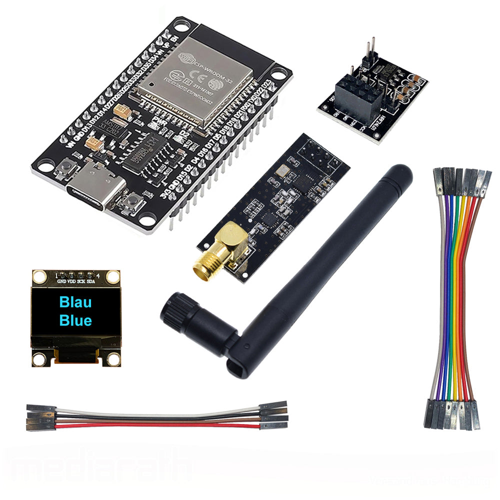 OpenDTU Hoymiles DIY Kit Display SSD1306 ESP32 NRF24L01+ Antenne Socket Kabel