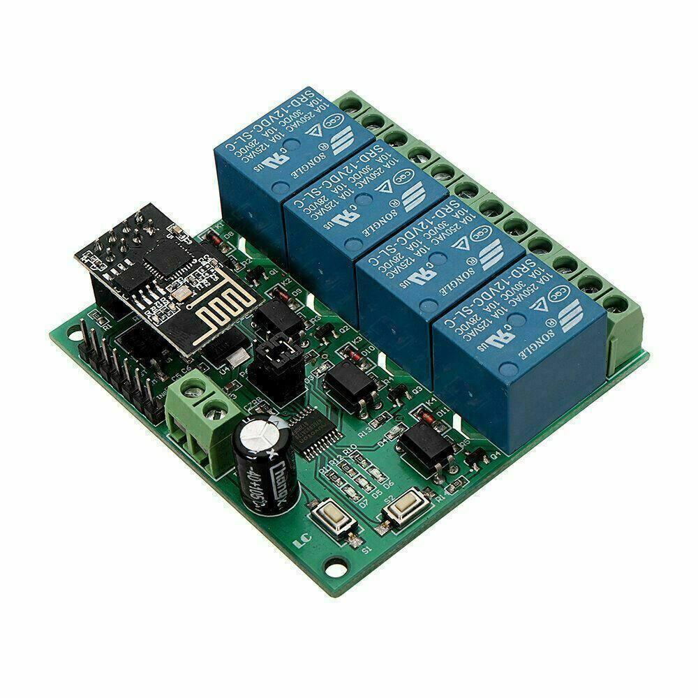LC Technology 12V 4 Channel Relay 4 Channel Relay ESP8266 WIFI - Tasmota 14 NEW