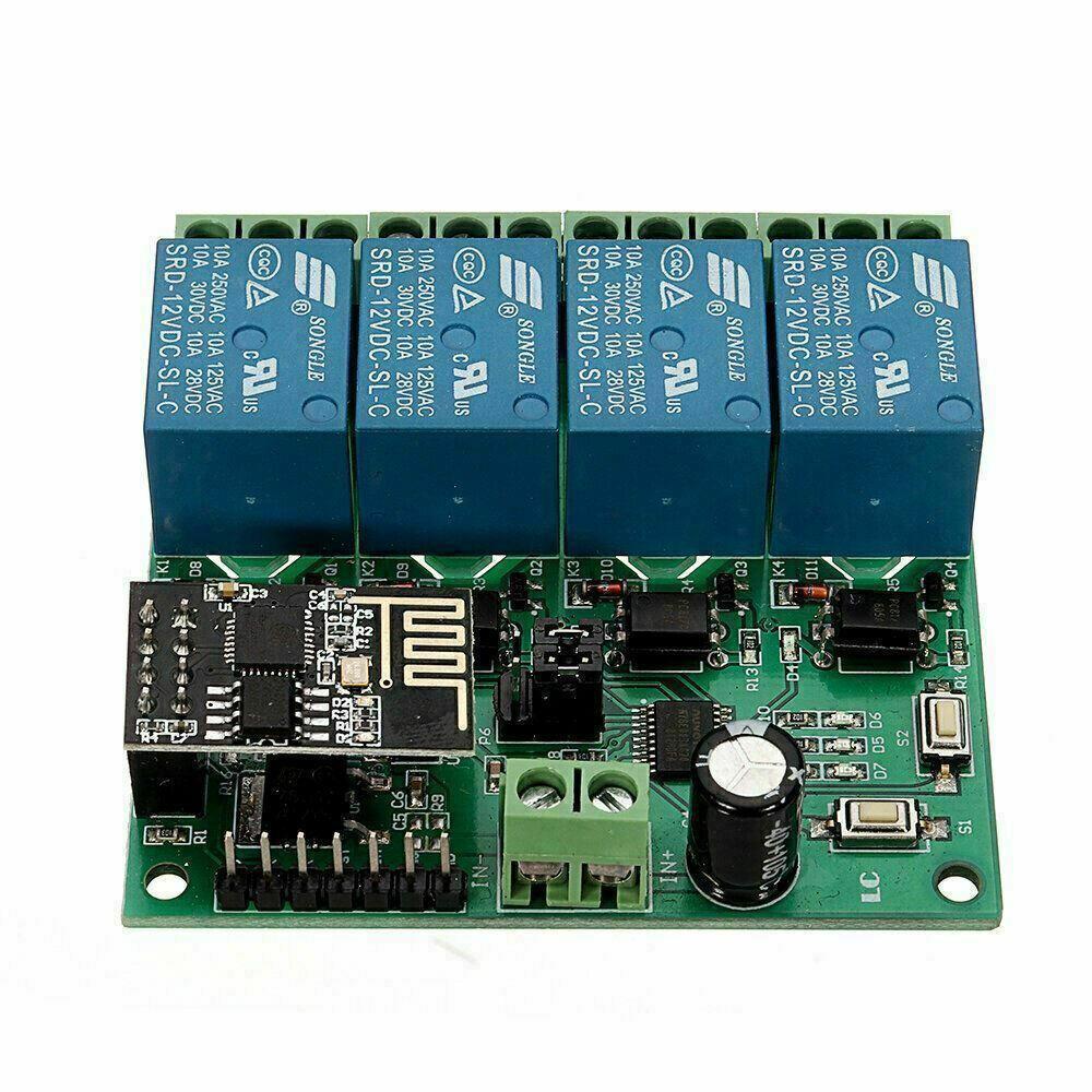 LC Technology 12V 4 Channel Relay 4 Channel Relay ESP8266 WIFI - Tasmota 14 NEW