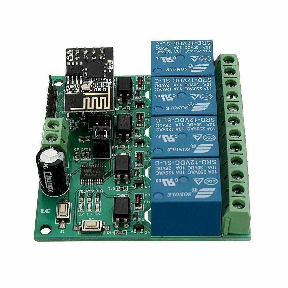 LC Technology 12V 4 Channel Relay 4 Channel Relay ESP8266 WIFI - Tasmota 14 NEW