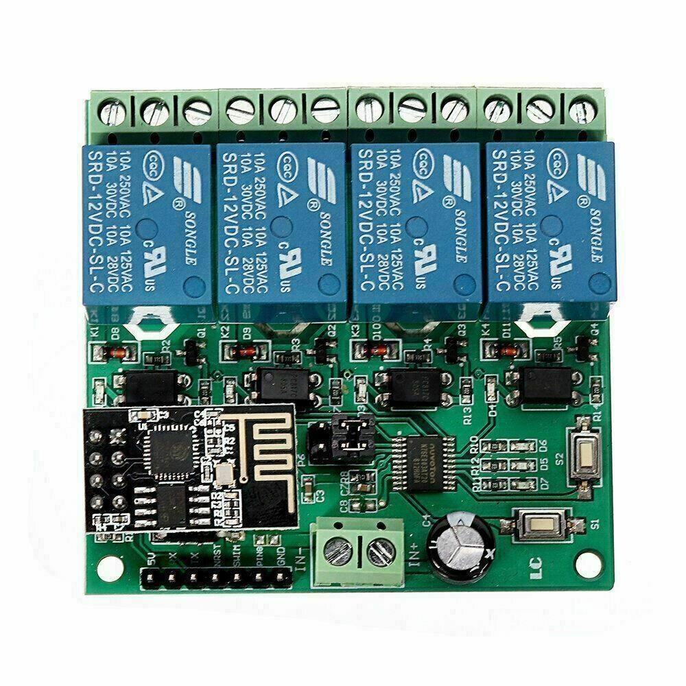 LC Technology 12V 4 Channel Relay 4 Channel Relay ESP8266 WIFI - Tasmota 14 NEW
