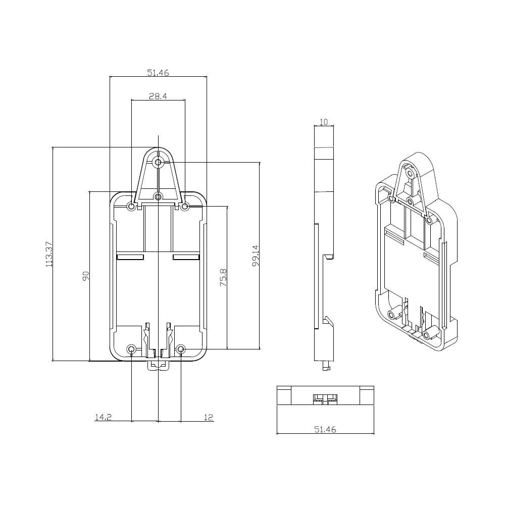 Sonoff DR Hutschiene DIN Rail justierbare Schiene Hülle Halter Gehäuse Box Case