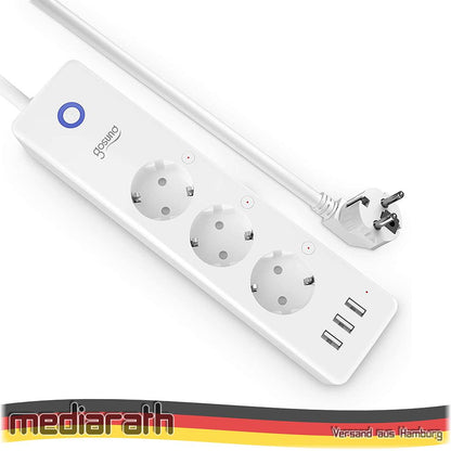 Gosund P1 3-way USB WiFi power strip consumption measurement Tasmota opt. calibrated