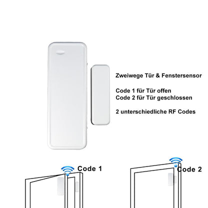 Zweiwege Fenster Tür Alarm Sensor 433MHz Status Offen Geschlossen für RF Bridge