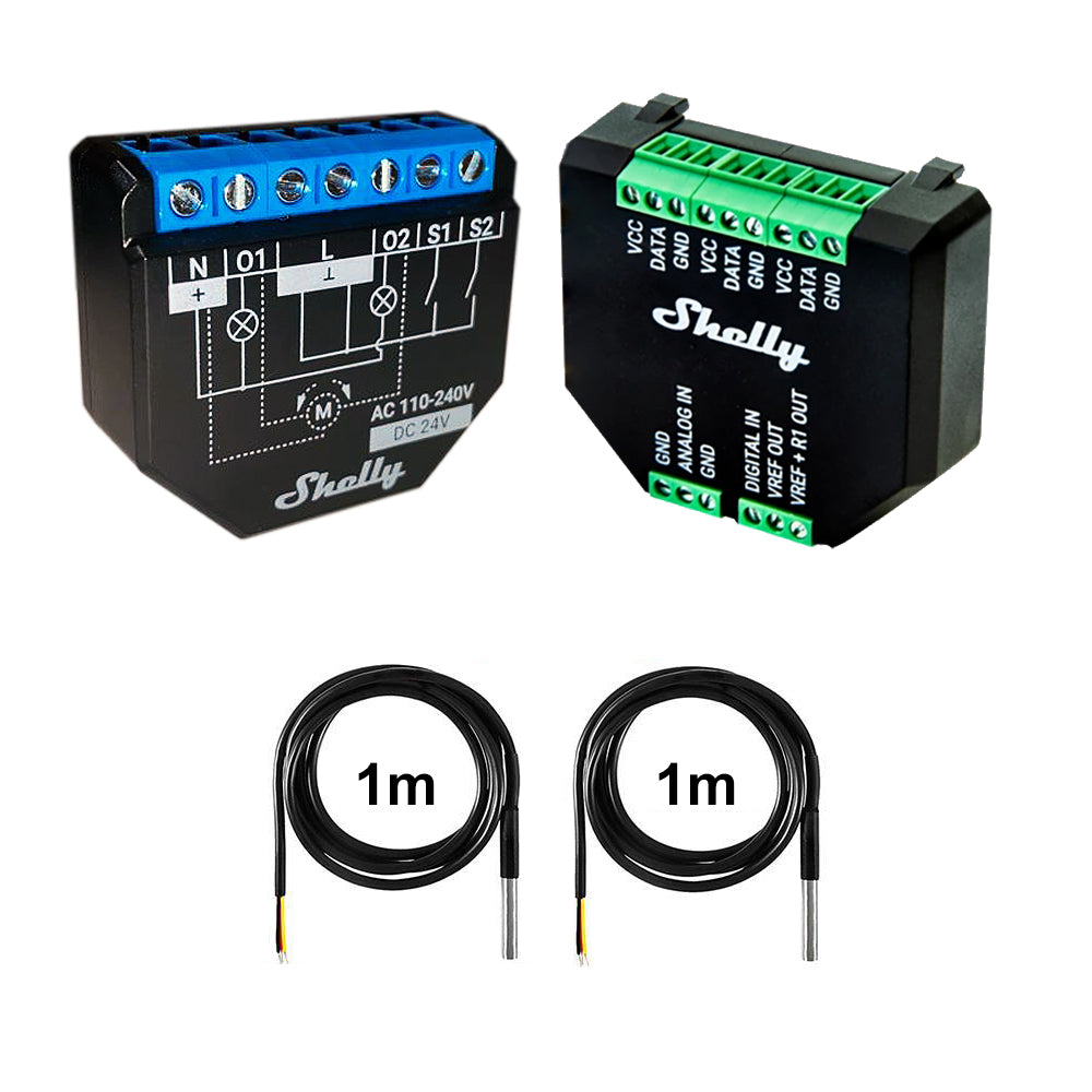 Shelly Plus 2PM 16A WiFi Power Metering opt. Plus Addon & DS18B20 & Tasmota 14