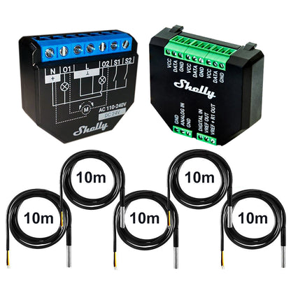 Shelly Plus 2PM 16A WiFi Power Metering opt. Plus Addon & DS18B20 & Tasmota 14