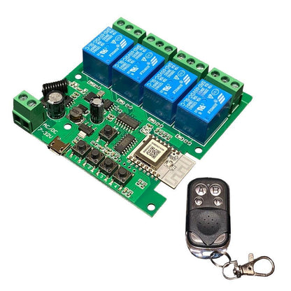 4 Kanal 4CH Zigbee Radio RF 433 Relais Schalter Modul DC AC Gehäuse Remote