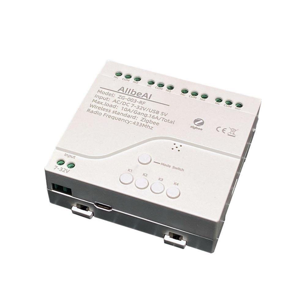 4 Kanal 4CH Zigbee Radio RF 433 Relais Schalter Modul DC AC Gehäuse Remote