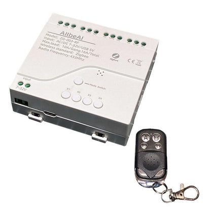 4 Kanal 4CH Zigbee Radio RF 433 Relais Schalter Modul DC AC Gehäuse Remote