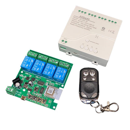 4 Kanal 4CH Zigbee Radio RF 433 Relais Schalter Modul DC AC Gehäuse Remote