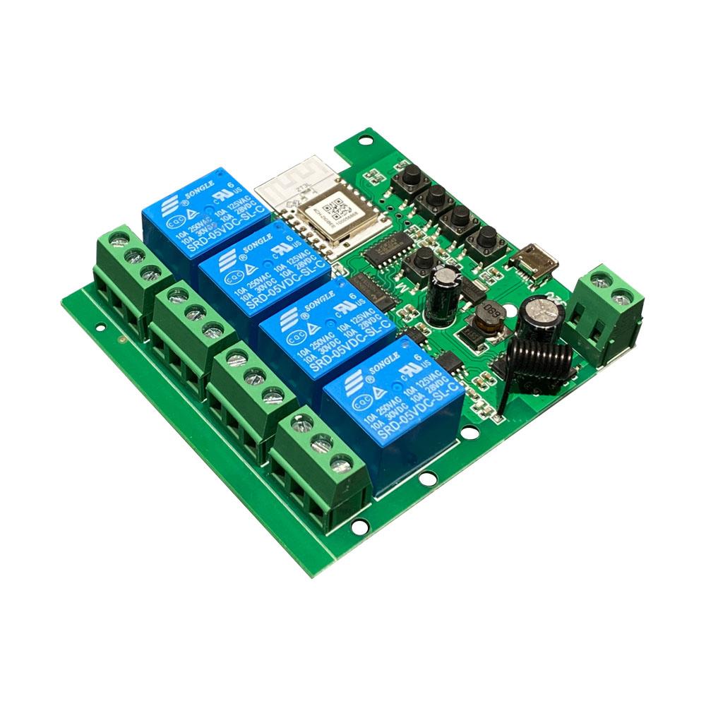 4 Kanal 4CH Zigbee Radio RF 433 Relais Schalter Modul DC AC Gehäuse Remote