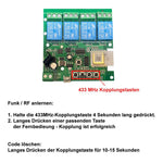 Load the image into the gallery viewer, 4 Channel 4CH Zigbee Radio RF 433 Relay Switch Module DC AC Housing Remote
