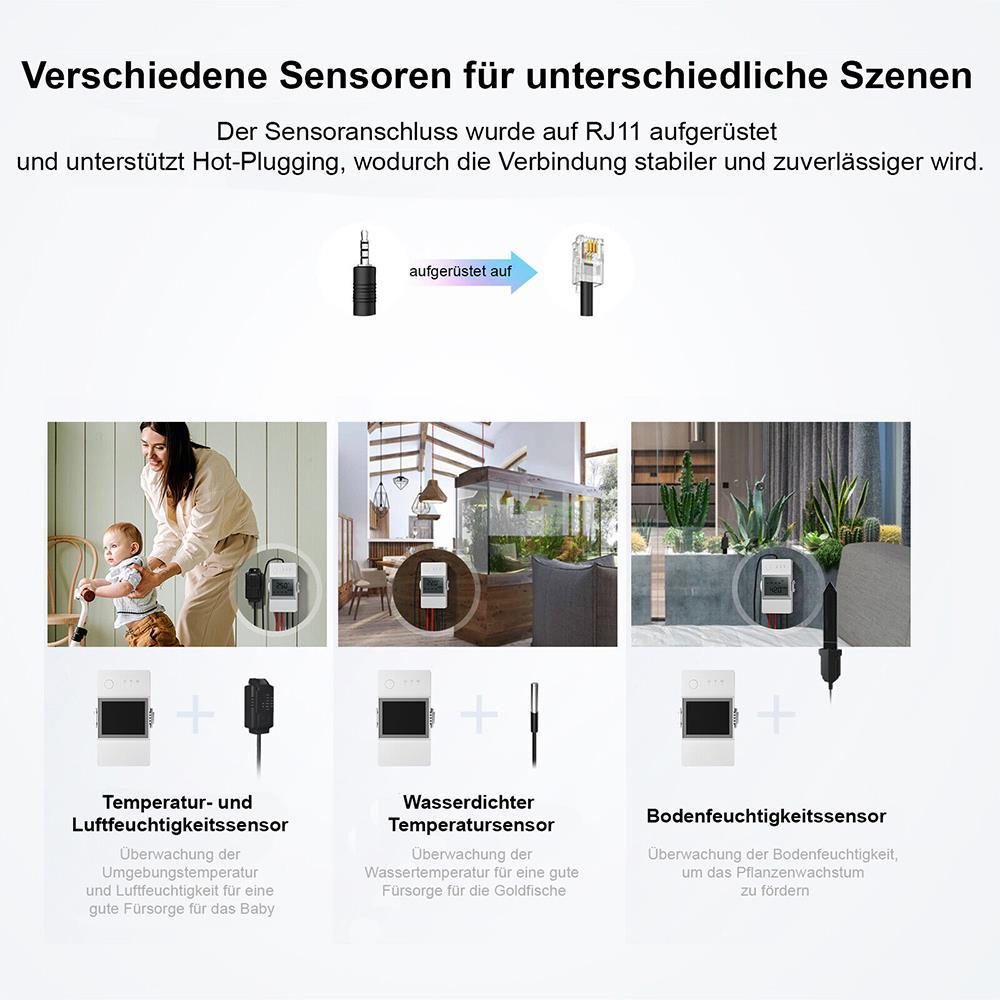 SONOFF THR316 TH Origin 16A WiFi Smart Switch Tasmota 14 opt. 4x DS18B20 1-5m