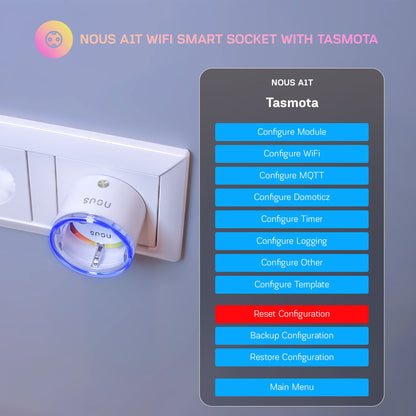 8X Nous A1T 10A 2500W consumption measurement WiFi Smart Socket Tasmota preinstalled
