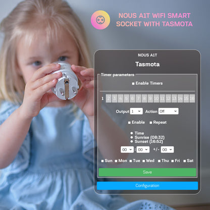 8X Nous A1T 10A 2500W consumption measurement WiFi Smart Socket Tasmota preinstalled
