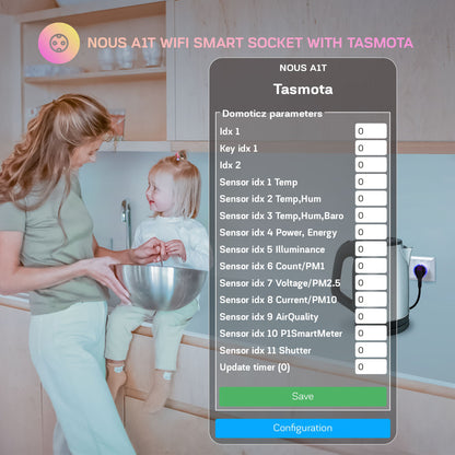 8X Nous A1T 10A 2500W consumption measurement WiFi - Tasmota - optionally calibrated