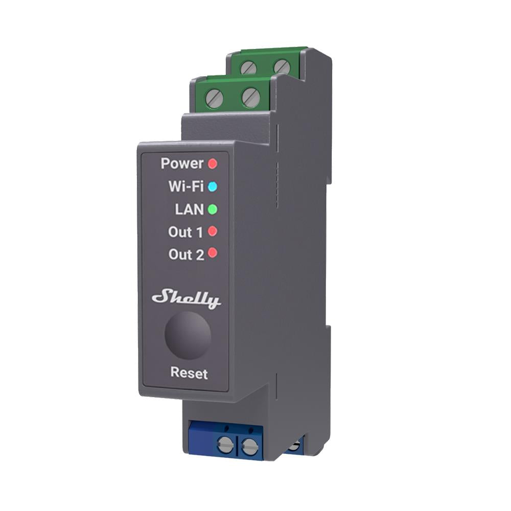 Shelly Pro 2 WiFi LAN 2 Channel DIN Rail Relay Switchch Actuator Tasmota