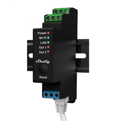 Shelly Pro 2PM WiFi LAN 2 Channel DIN Rail Switchch Actuator with Measuring Function Tasmota