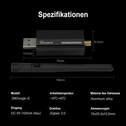 SONOFF Zigbee 3.0 USB Dongle Plus ZBDongle-E Zigbee2MQTT Home Assistant openHAB