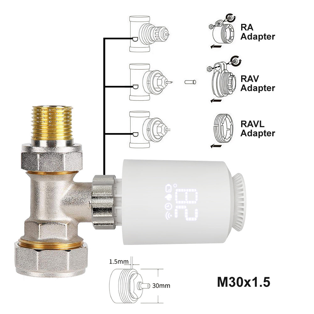 1-8x Avatto TRV06 Zigbee Smart Heizkörperthermostat Regler Radiator Valve Tuya