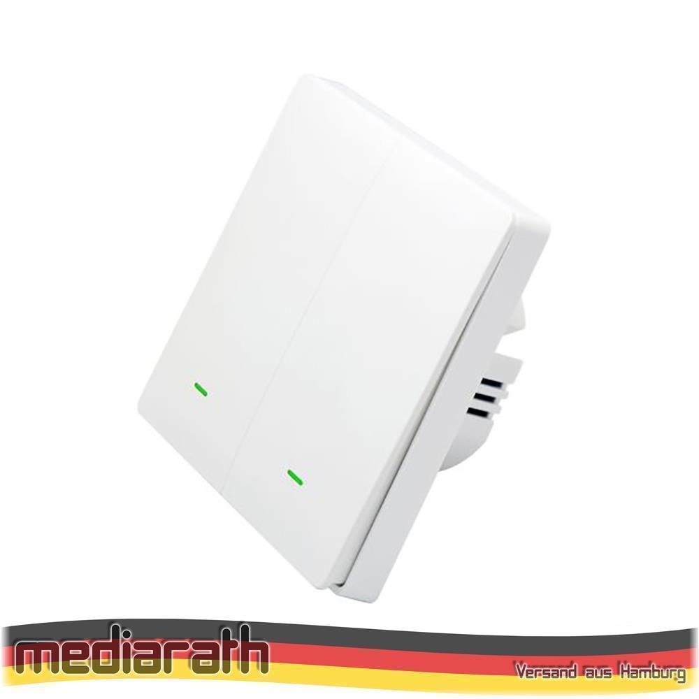 SmartWise B2LNW WiFi + RF Smart 2-fach Wandschalter physischer Taster Tasmota 13