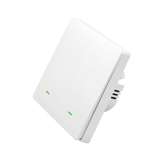 SmartWise B2LNW WiFi + RF Smart 2-Gang Wall Switch Physical Button Tasmota