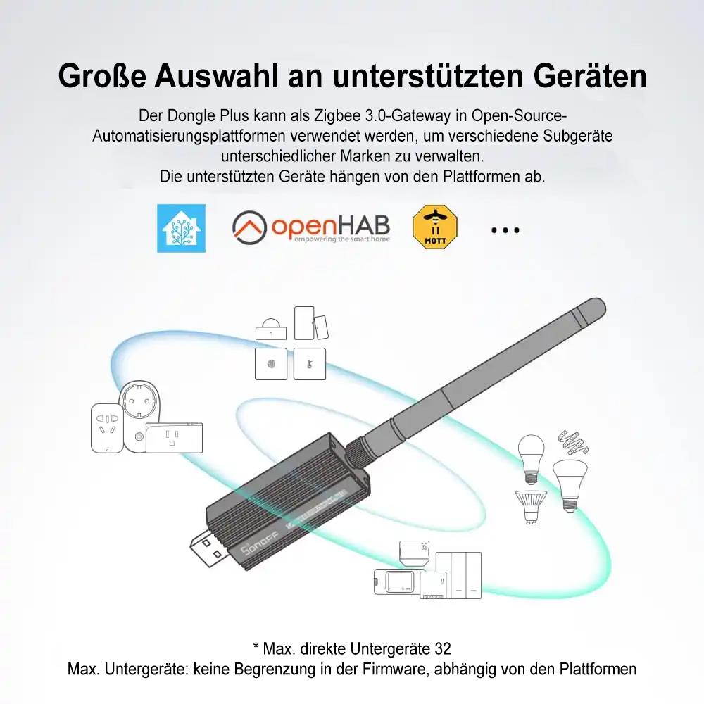 SONOFF Zigbee 3.0 USB Dongle Plus E Matter Thread ZHA Home Assistant SkyConnect