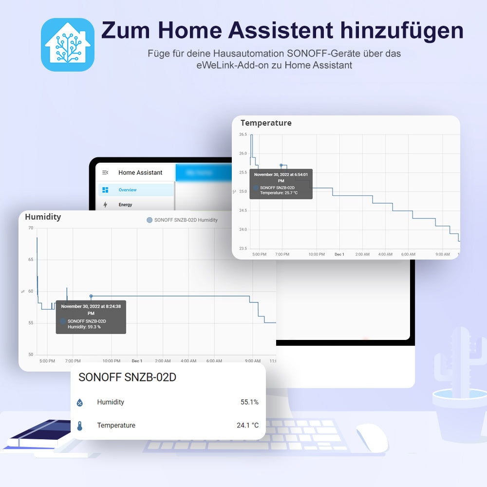 Sonoff SNZB-02D ZIGBEE 3.0 temperature and humidity sensor with LCD display