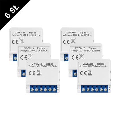 1-8X AVATTO ZWSM16 ZigBee 3.0 1-4 Kanal Smart Switch Modul Lichtschalter TUYA